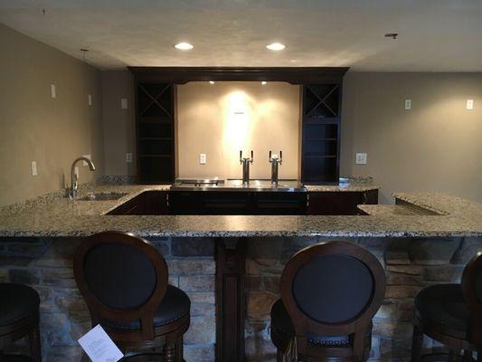 Basement Refinish and Custom Bar