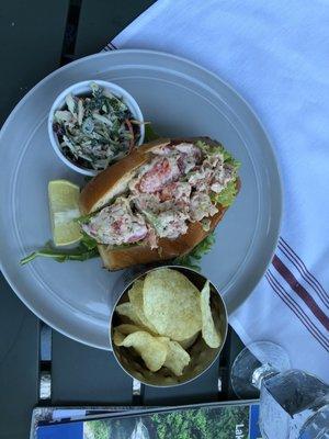 This is my lobster roll dinner taken as I overlook Mirror Lake. Great food and a cozy family atmosphere