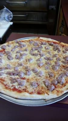 Also had sausage pizza made to go and looks really good it tastes great