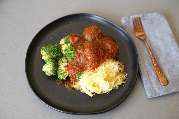 Spaghetti Squash Meatball Marinara