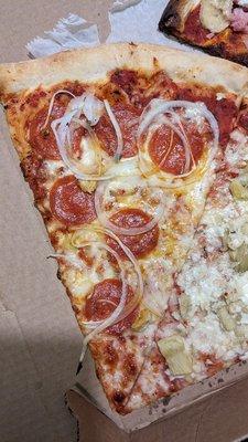 pepperoni & onion slice