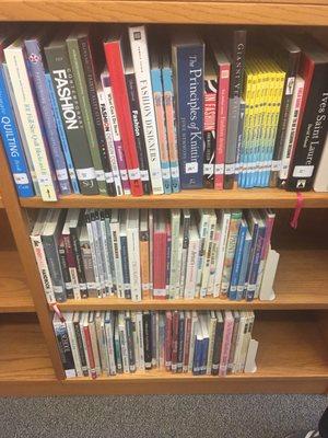 The library has a variety of books