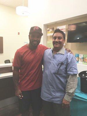 Santana Moss with Dr. Saini