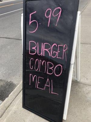 Burger combo meal