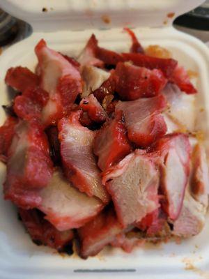 From @Fong's Meat Market; 4/20/2022. Part of our yummy Lunch today, 1/2 lb. ea. Of Roast Pork & Char Siu. Hubby says prices went UP!!!