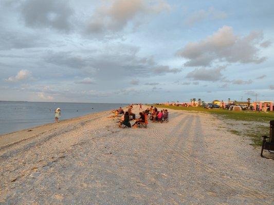 The "non-drive up" shoreline