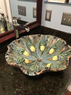 One of a kind artistic Vessel Sink!