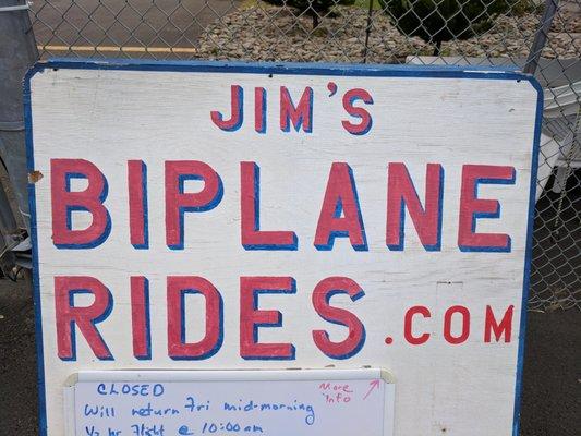 Jim's Biplane Rides