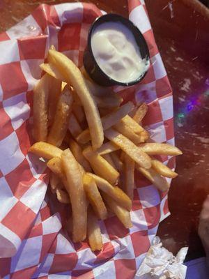 Fries with side of cheese sauce