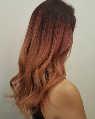 Color ombre and cut by Ray