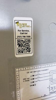 Sticker QR code.