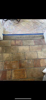 Terracotta floor BEFORE