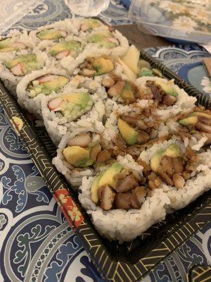 Chicken Teriyaki Roll, California Roll