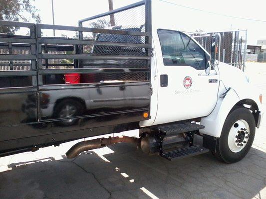 CA compliant Ford F-650 delivery truck