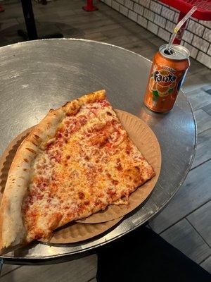 $3 2 cheese slices and fanta orange