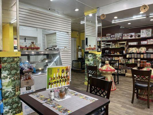 Grocery and dining area