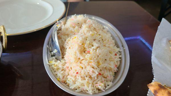 Rice is light and fluffy