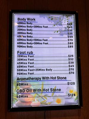 Price list