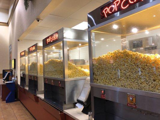 Self serve all you can eat popcorn!