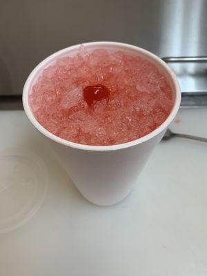 A large Cherry Lime with our flaked ice