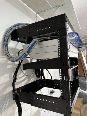 Cat6A Cables Management, Unifi Rack System Installation, Cat6A Residential Standard