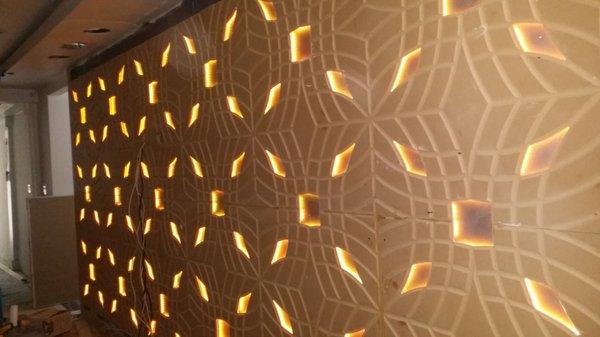 3D wall panel with RGB Led lights