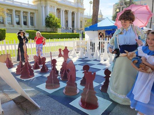 A giant chess set