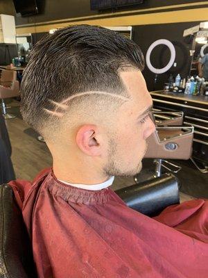 Medium low skin fade