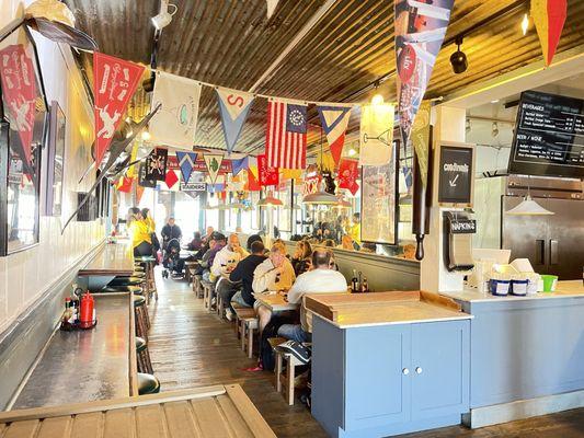 Inside the restaurant