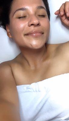 After my facial. Literally an AfterGlow!