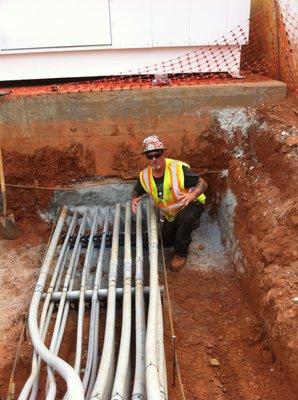 running an underground duck bank in an industrial setting