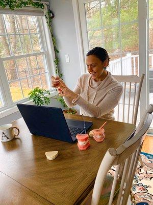 Alicia, our lovely treatment coordinator, performing a virtual consultation for a new patient!