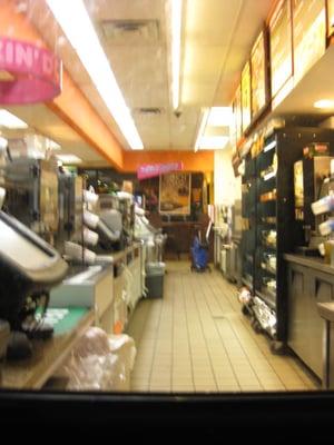 Behind the counter (Drive thru window)