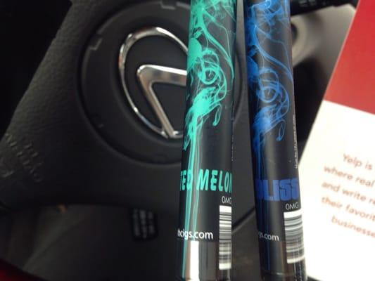 Got the e-hookah no nic in Convicted Melon and Cool Bliss