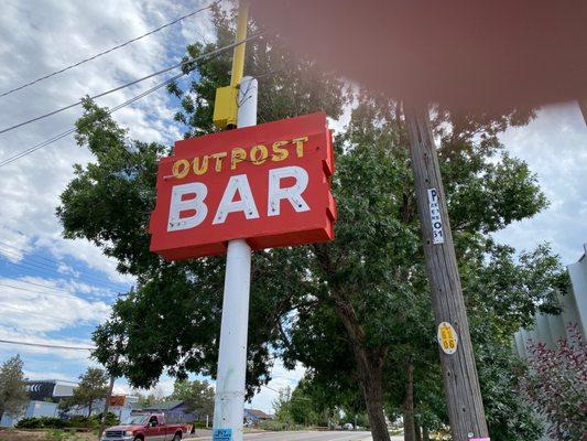 Outpost Bar - signage