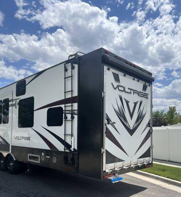 Custom fabricated Toy Hauler Extensions.  Built specially for your trailer.