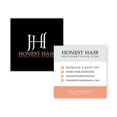 HONEST HAIR BUSINESS CARDS