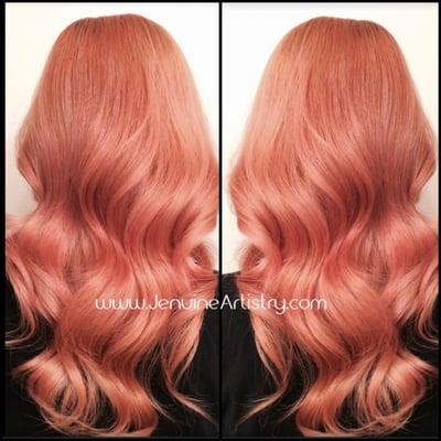 Rose gold hair color!