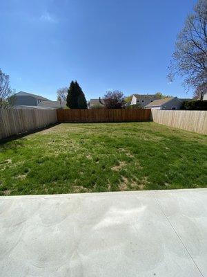 Lawn before being seeded by MCM