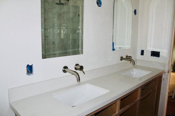 Almost completed bathroom in our River Park Remodel