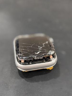 Cracked Glass on an Apple iWatch