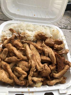 Lomo saltado without onions and tomatoes (Fries were overly soggy)