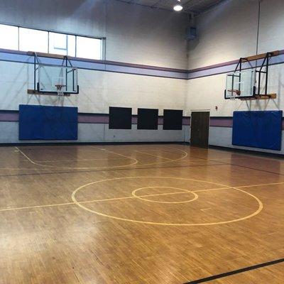 Indoor basketball courts.