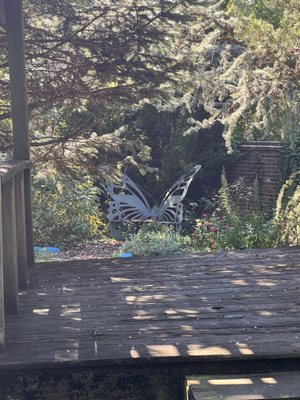 A beautiful butterfly bench