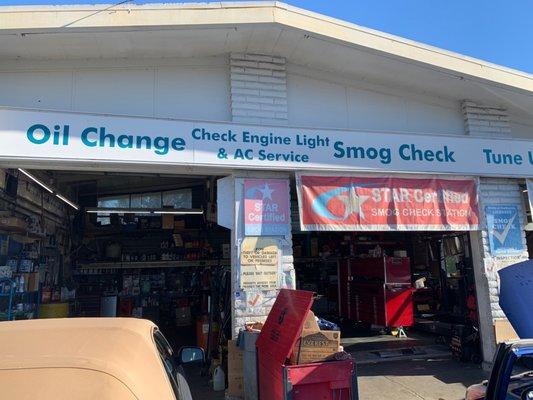 Oil change, smog check, Tuneup