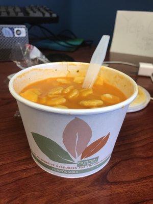 Tomato basil soup $2.75 Tastes delicious!!!