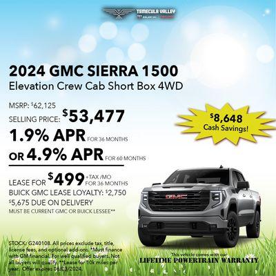 Elevate Your Drive with the 2024 GMC Sierra 1500 Elevation