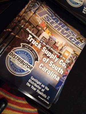 Awarded Truck Parts & Service 2013 Distributor of the Year!