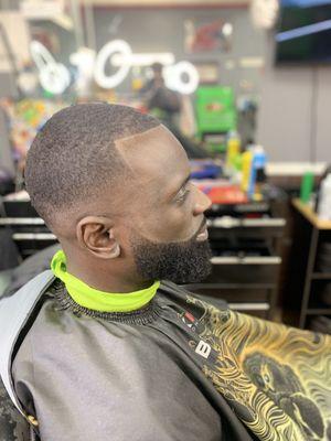 Drop fade and beard work by Mont