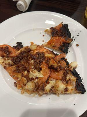 Burnt pizza